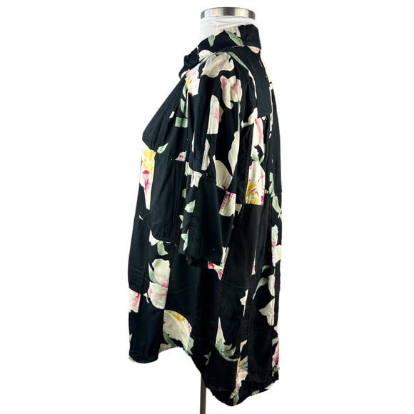 Vtg 90s We Be Bop Floral Tunic Patchwork Colorful Art to Wear Retro Plus Size 1X - Picture 6 of 12